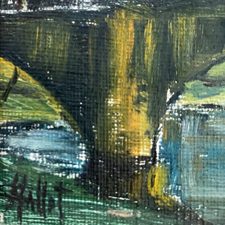 peinture "Le Pont de Cordemois", Christiane Hallet-Marechal – Image 2