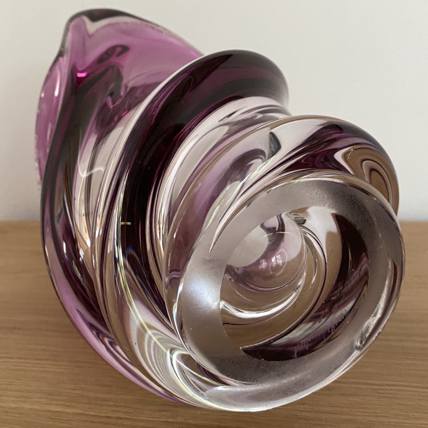 Vase en cristal Val Saint Lambert, vintage – Image 2
