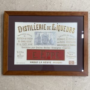 Affiche encadrée "Distillerie E.Eppe", Habay-la-Neuve