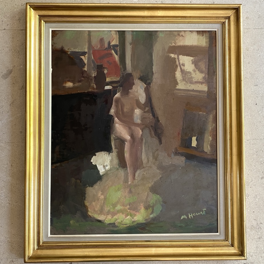 Peinture "Femme nue dans l'atelier", Marie Howet