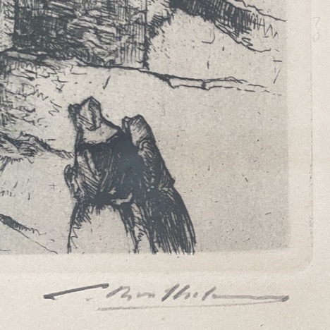 Gravure "Eglise de Waha", Camille Berthélémy – Image 2