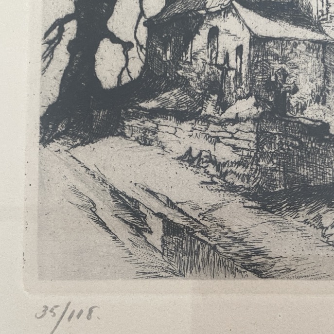 Gravure "Eglise de Waha", Camille Berthélémy – Image 3