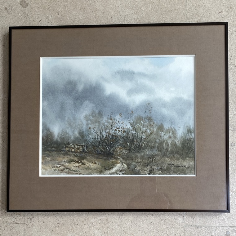 Aquarelle "Au Bois", Pierre Chariot