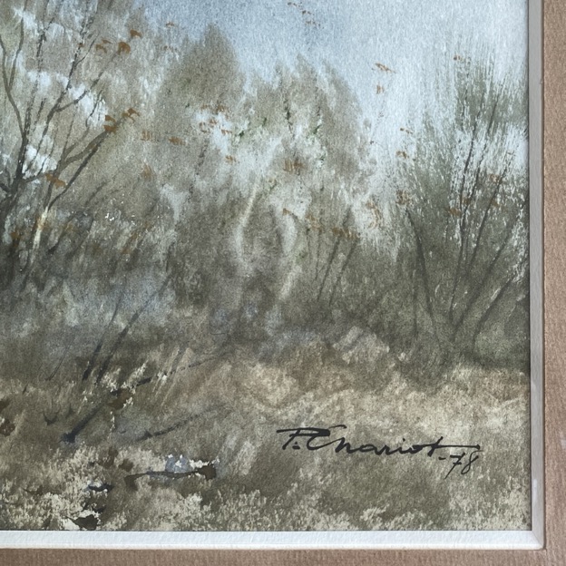 Aquarelle "Au Bois", Pierre Chariot – Image 2