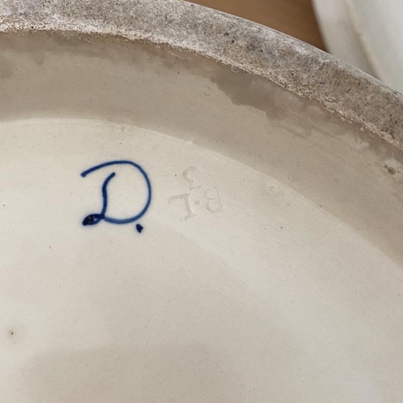 Terrine ovale, faïence fine, Décor de guirlandes, Boch Luxembourg 18è-19è siècle – Image 3