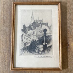 Gravure "La Montée de St Donat", Camille Barthélémy