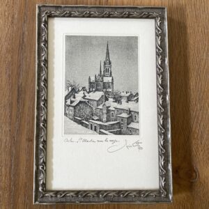 Gravure "Arlon, st Martin sous la Neige", Géo Fosty