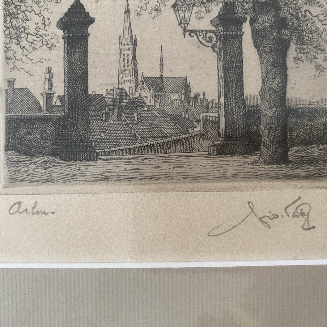 Gravure "Arlon, St Martin depuis St Donat", Géo Fosty – Image 3