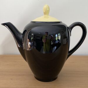 Cafetière noir et jaune, Vintage