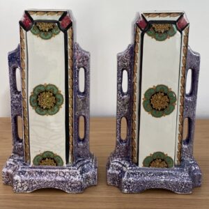 Paire de vases , Majolique de Wasmüel, Art Déco