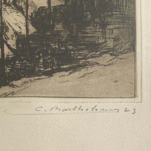 Gravure "Grand Rue, Arlon", Camille Barthélémy 1923 – Image 2