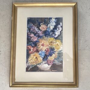 Aquarelle "Bouquet de fleurs", Jean Lejour