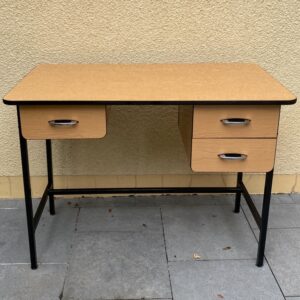 Bureau en formica et métal, Vintage années 1960