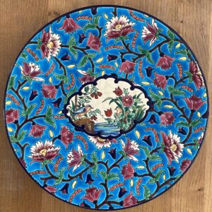Grande assiette en Emaux de Longwy