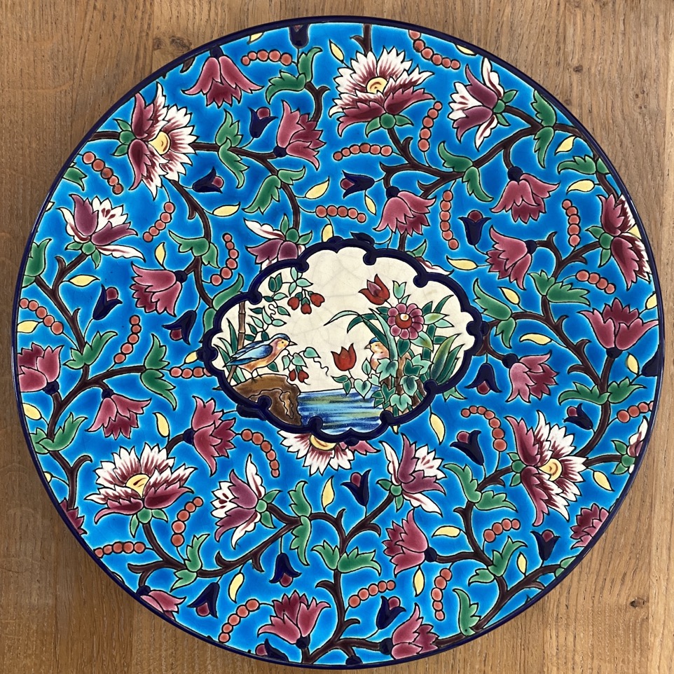 Grande assiette en Emaux de Longwy
