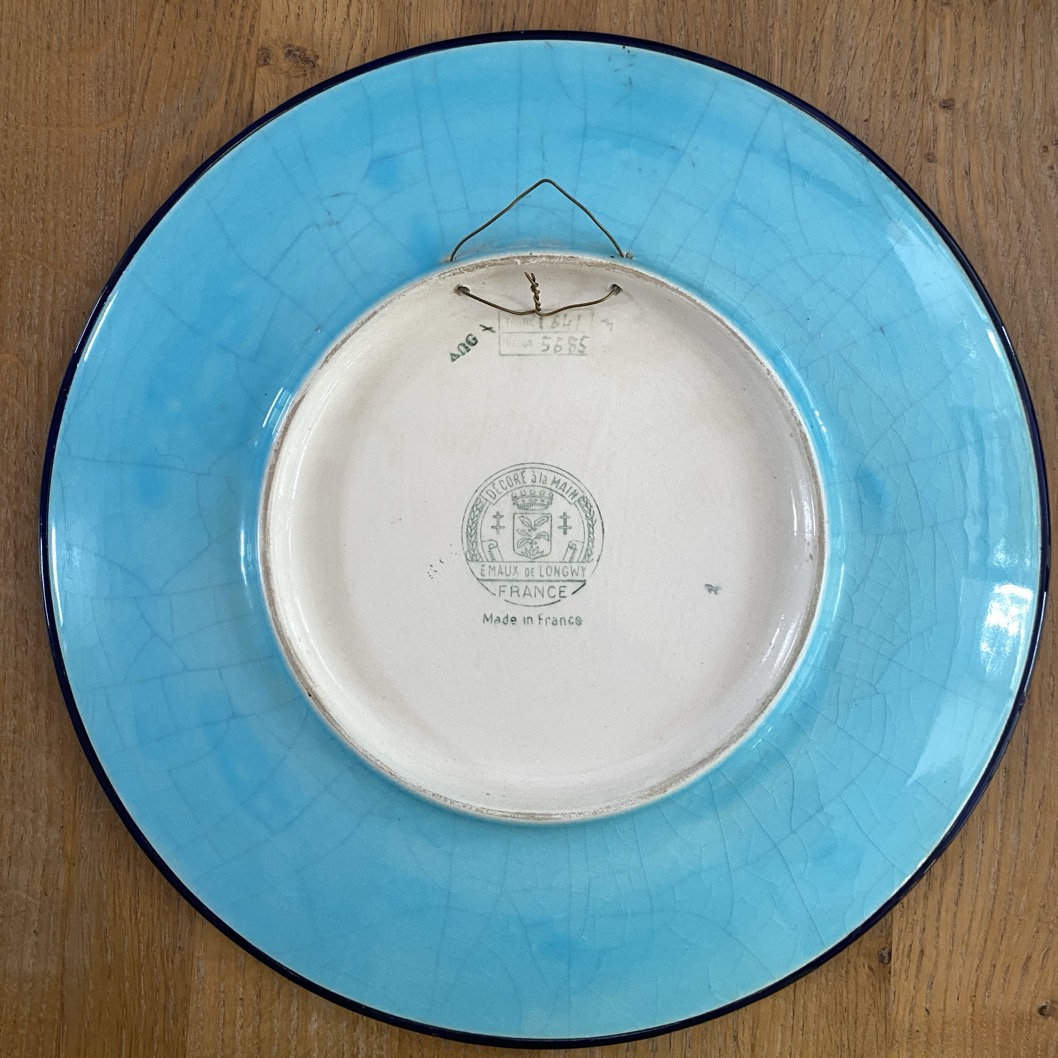 Grande assiette en Emaux de Longwy – Image 2