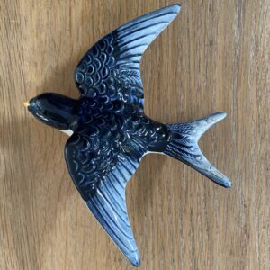 Hirondelle murale en faïence, vintage
