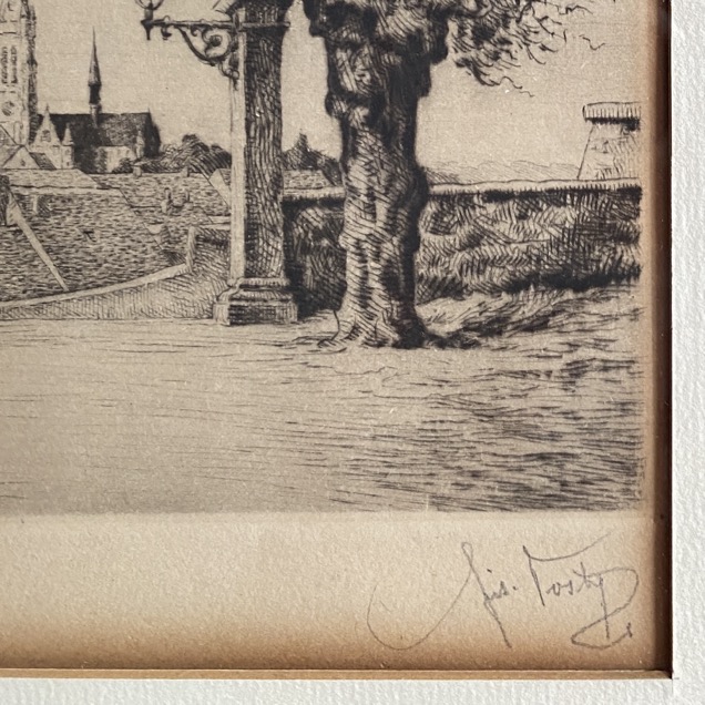 Gravure "Arlon-Terrasse de St Donat", Géo Fosty – Image 2