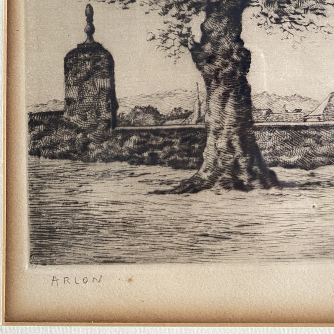 Gravure "Arlon-Terrasse de St Donat", Géo Fosty – Image 3