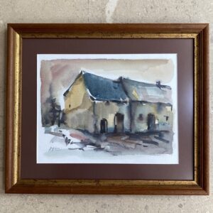 Aquarelle "Fermette", Jean Depiesse