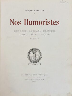 nos humoristes / adolphe brisson