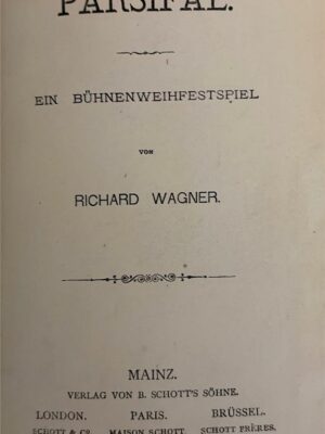 parsifal (1879)/tristan und isolde/meister-singer von nürnberg(1877)/ richard wagner
