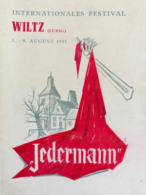 internationales festival wiltz  "jedermann" 1953 (1ière édition, exemplaire dédicacé par les acteurs) /