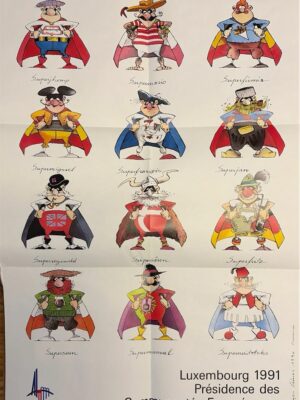 luxembourg 1991 présidence des communautés européennes (poster 43 x 63 cm) / roger leiner